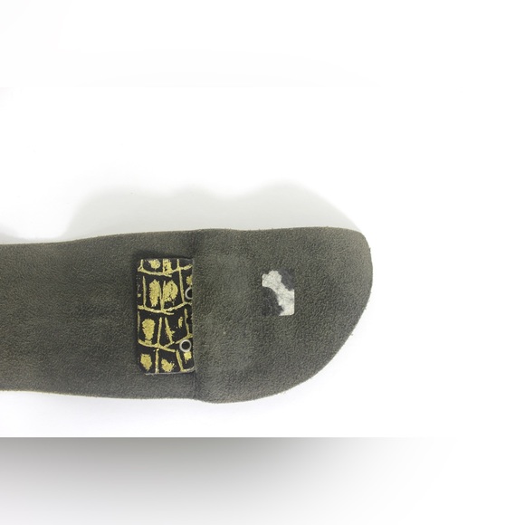 Vintage Black and Gold Leather Reptile Print Wrap Belt Wide Asymmetrical - Picture 6 of 7